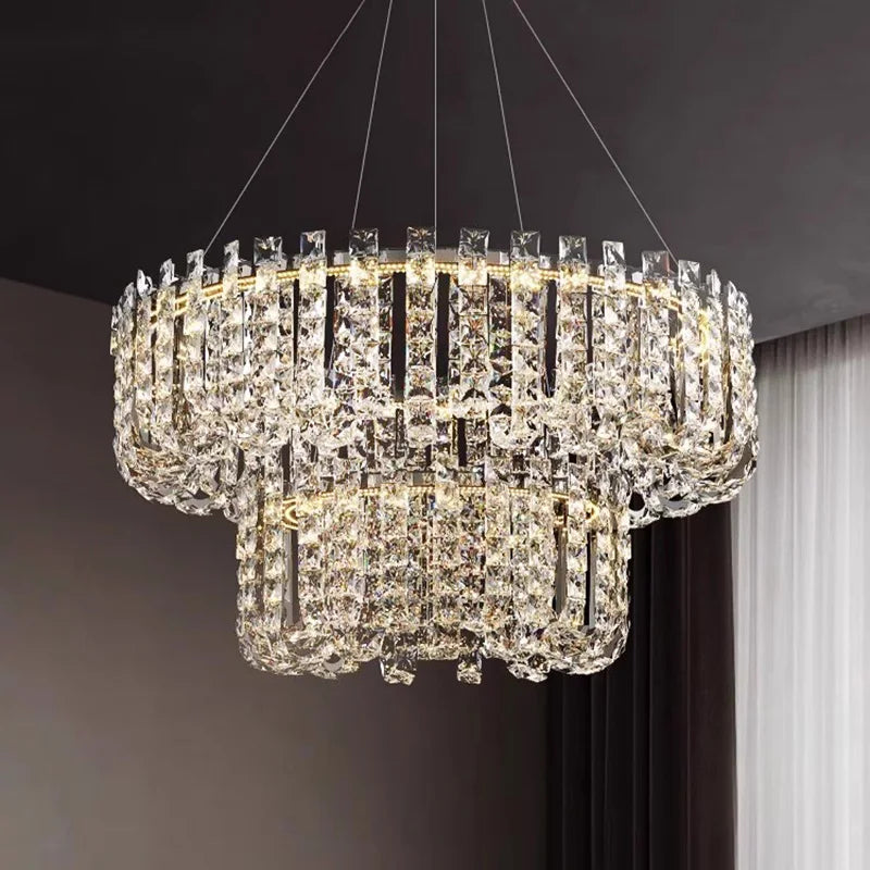 DecorBites™ Crystal Pendant Ceiling Lamp LED Luxury Hanging Light