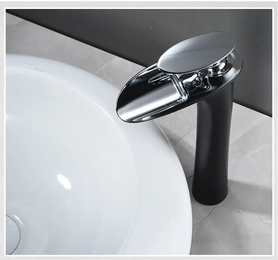 DecorBites™ Black Waterfall Bathroom Faucet Mixer Tap