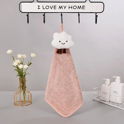 DecorBites™ Cloudy Day Hand Towel - Antibacterial Bamboo Charcoal Fiber Kitchen & Bath Soft Towel