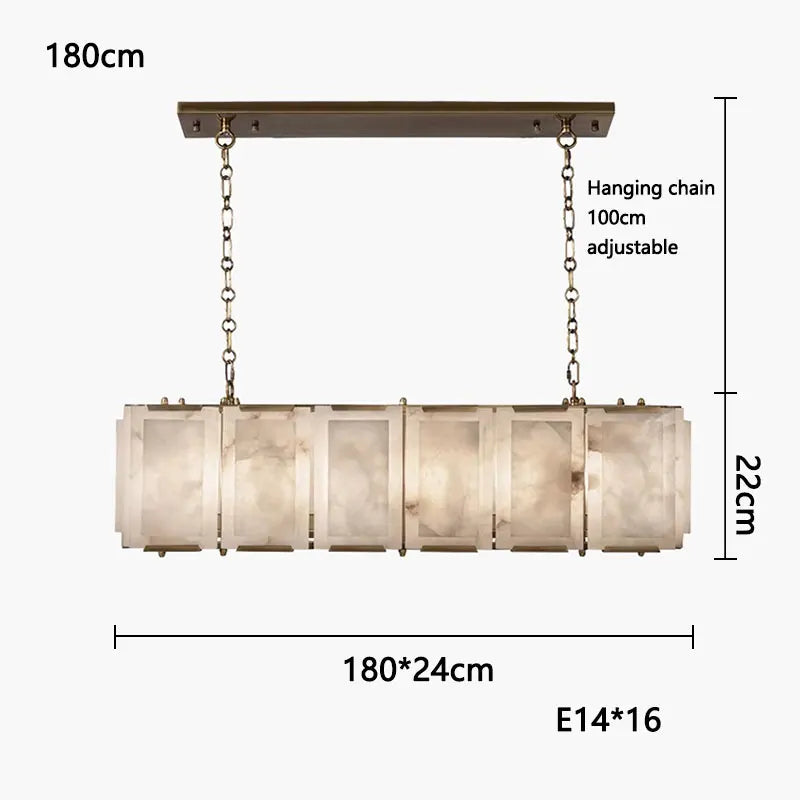 DecorBites™ Dimmable LED Marble Art Chandelier Ceiling Light for Dinning Room