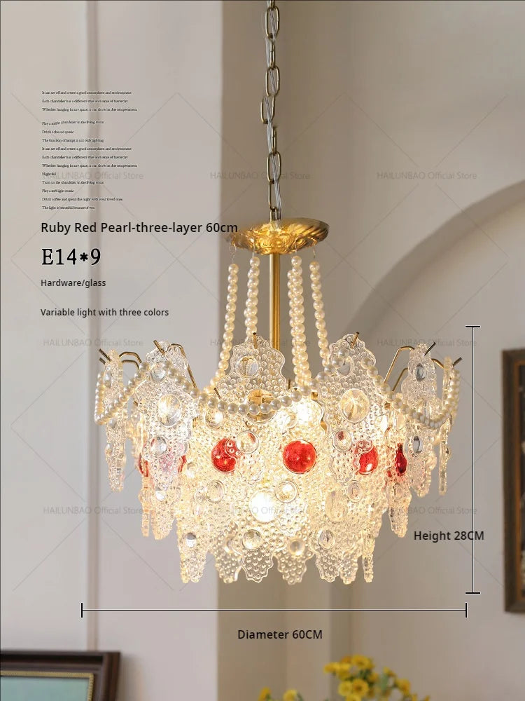 DecorBites™ Crystal Chandelier: Elegant Retro Lighting for Bedroom, Dining, Living Room & Cloakroom
