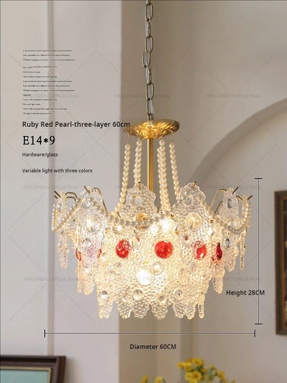 DecorBites™ Crystal Chandelier: Elegant Retro Lighting for Bedroom, Dining, Living Room & Cloakroom