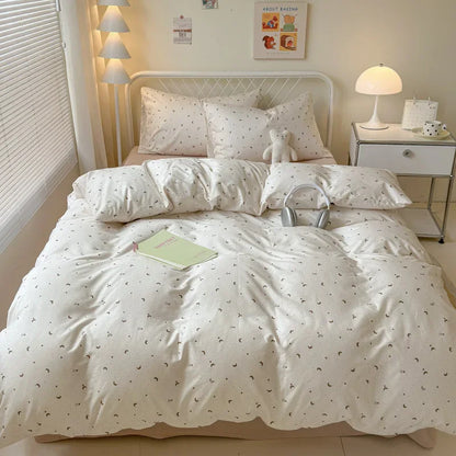 DecorBites™ Children Cartoon Print Bedding Set, Double-Layer Yarn Quilt Cover, Cozy Bedroom Decor