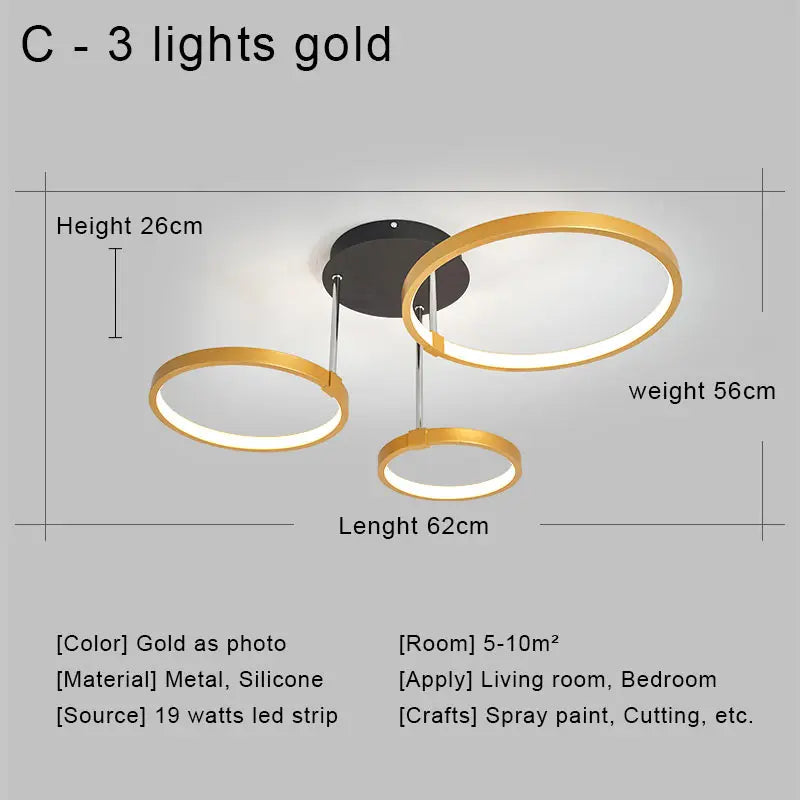 Decorbites™ LED-Deckenleuchter mit Fernbedienung für Wohnzimmer, Schlafzimmer, Küche, Lampe weiß