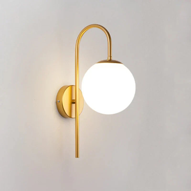 ديكوربايتس™ مصباح حائط LED على شكل كرة زجاجية لغرفة المعيشة الأنيقة وغرفة النوم وإضاءة درج الفندق