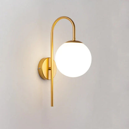 ديكوربايتس™ مصباح حائط LED على شكل كرة زجاجية لغرفة المعيشة الأنيقة وغرفة النوم وإضاءة درج الفندق