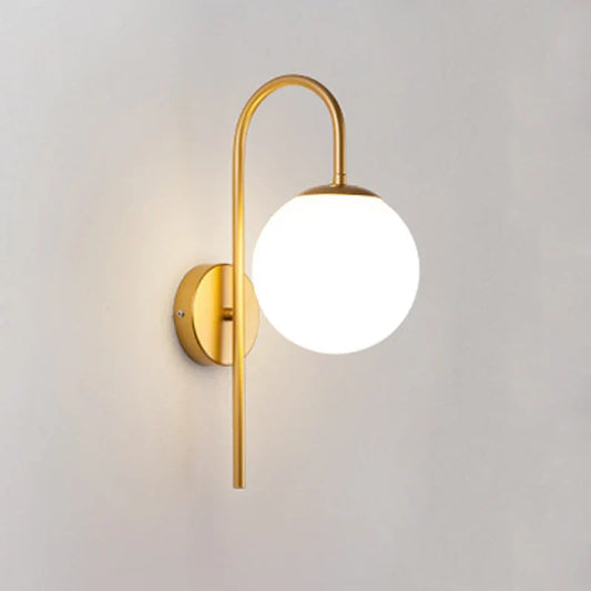 ديكوربايتس™ مصباح حائط LED على شكل كرة زجاجية لغرفة المعيشة الأنيقة وغرفة النوم وإضاءة درج الفندق