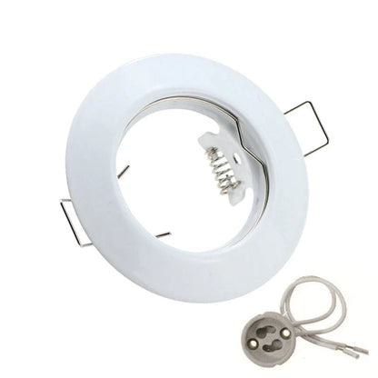 DecorBites™ LED Recessed Downlights Frame - Round Aluminum Spot Lighting Fixture - Black/White/Nickel