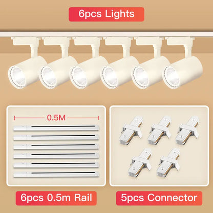 DecorBites™ COB Chandelier Track Ceiling LED Spotlights for Living Room, Store Rail Lighting