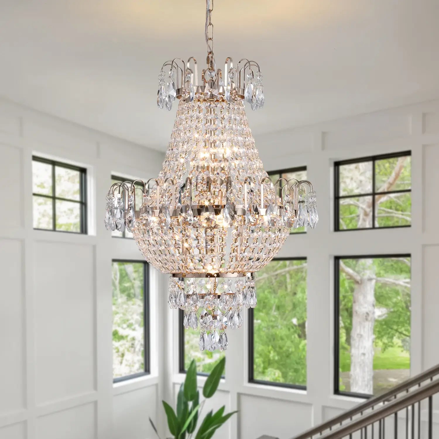Decorbites™ Luxus-Kronleuchter aus Kristall in Kupferfarbe mit 7 Lichtern