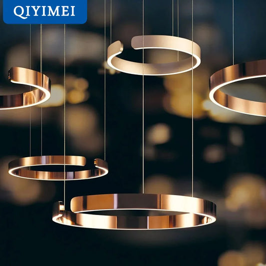 Modern LED Chandelier Indoor Lighting For Bedroom Study Hall Living Room new C style Lamps Luster Black White Fixtures Dropship