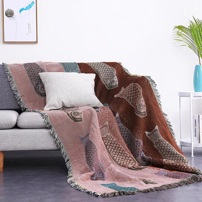 DecorBites™ Dustproof Butterfly Carp Pattern Sofa Blanket