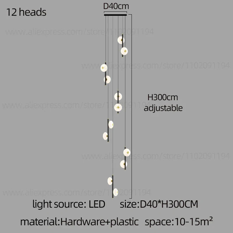 DecorBites™ LED Oval Chandelier for Modern Indoor Lighting in Bedroom and Living Room