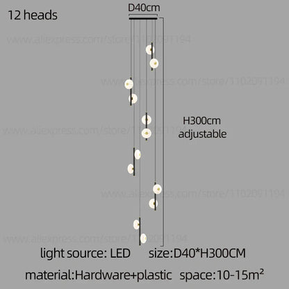 DecorBites™ LED Oval Chandelier for Modern Indoor Lighting in Bedroom and Living Room