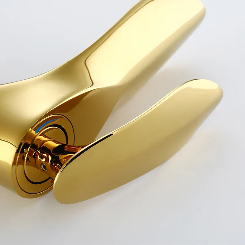 Decorbites™ Grifo de Mezclador de Cuenca Dorada Alta Cascada de Agua Dorada para Lavabo y Inodoro