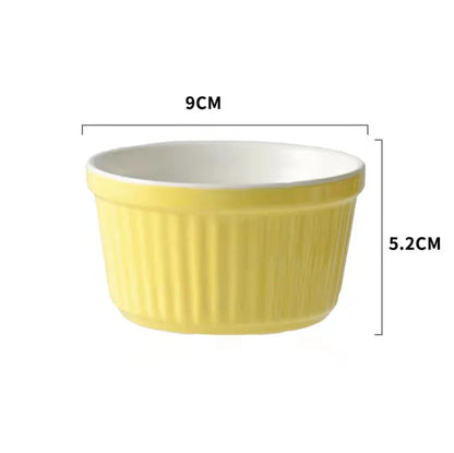 Recipiente de cerámica para hornear DecorBites™ de 3.5 pulgadas, resistente a altas temperaturas, ideal para postres y pudines.