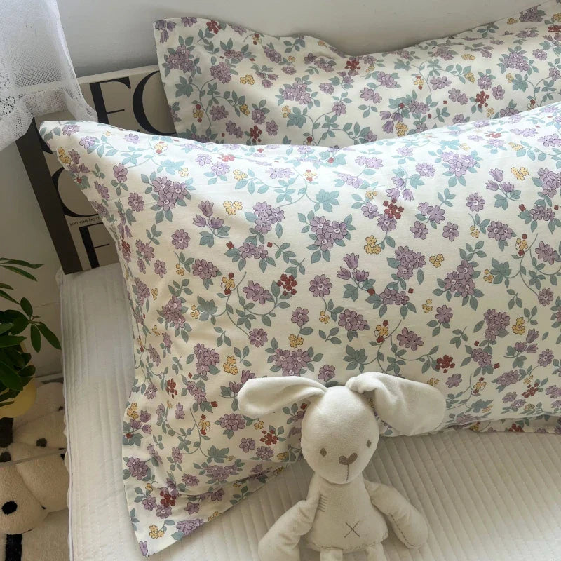 Funda de Almohada de Algodón Floral Coreano Decorbites™ 40x60cm, 48x74cm, 50x80cm, Cubierta para Cojín de Hogar