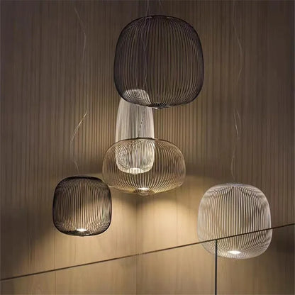 Spokes Birdcage Pendant Light in Polished Chrome