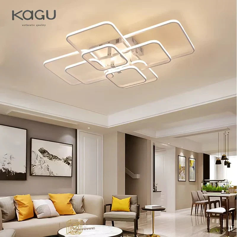DecorBites™ LED Ceiling Light: Modern Dimmable Fixture for Home Living Room, Bedroom, Dining Room