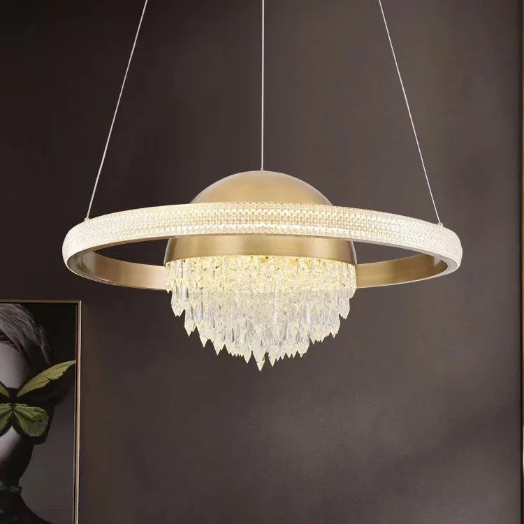 Lámparas colgantes DecorBites™ Crystal Copper: Elegante diseño nórdico para una decoración de lujo en comedores y dormitorios.