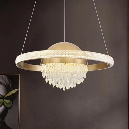 Lámparas colgantes DecorBites™ Crystal Copper: Elegante diseño nórdico para una decoración de lujo en comedores y dormitorios.