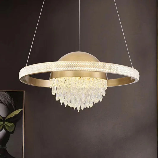 Lámparas colgantes DecorBites™ Crystal Copper: Elegante diseño nórdico para una decoración de lujo en comedores y dormitorios.