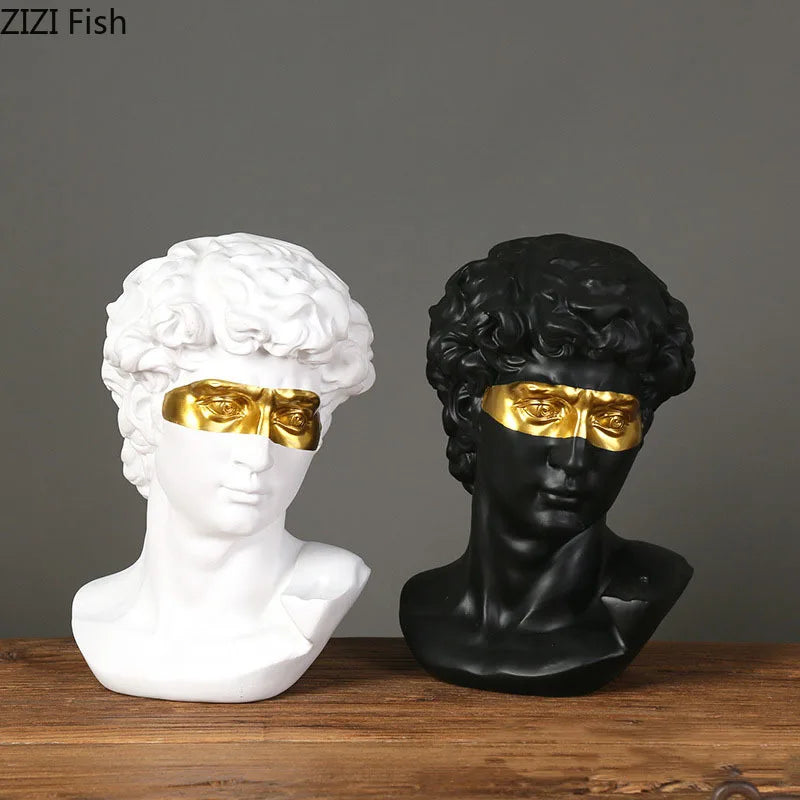 Gold Resin David Sculpture
