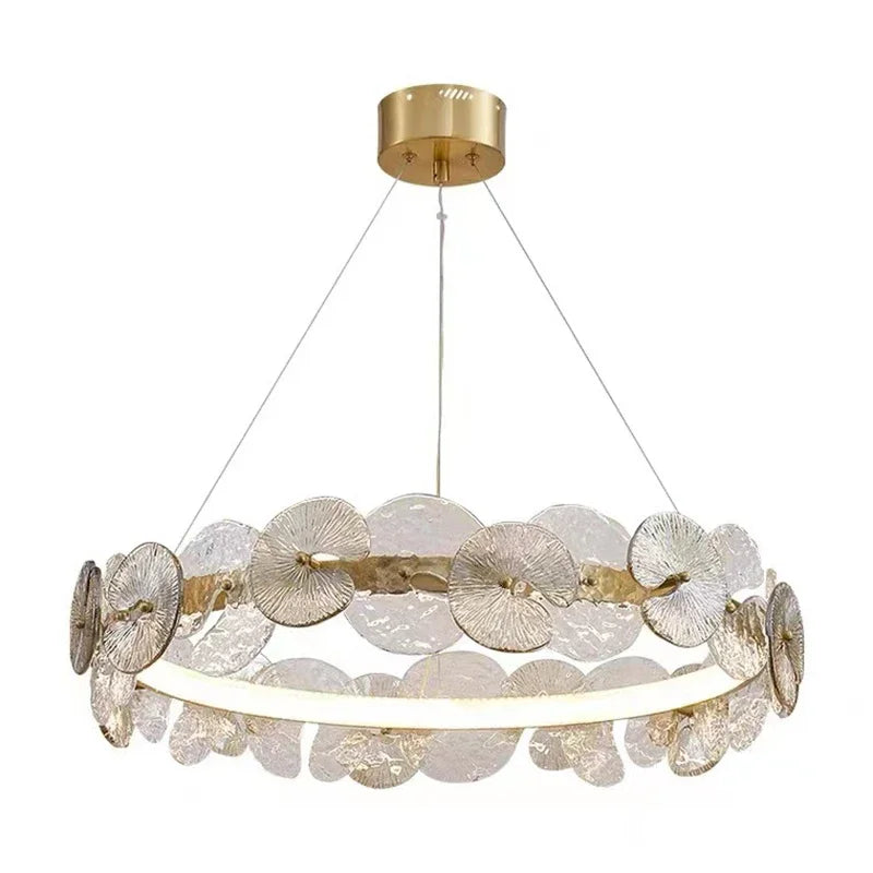 DecorBites™ Glass Flower LED Chandelier for Living Room Bedroom Kitchen Dining Ceiling Lights