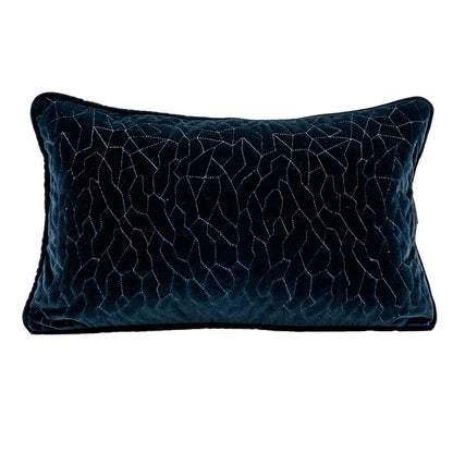 DecorBites™ Lahulpe Navy Blue Velvet Cushion Cover with Constellation Embroidery, 45x45cm