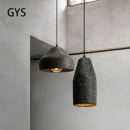 DecorBites™ Industrial Style Pendant Chandelier, Grey/Black E27 Lamp for Bedroom, Coffee Shop, Bar