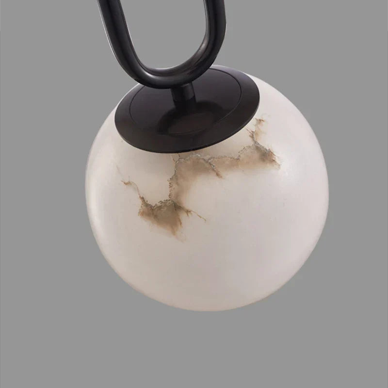 DecorBites™ Brass LED Pendant Lights with Natural Marble Finish and Adjustable G9 Bulb