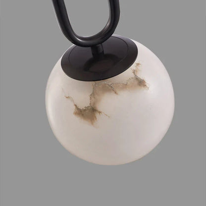 DecorBites™ Brass LED Pendant Lights with Natural Marble Finish and Adjustable G9 Bulb
