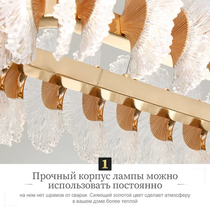 ثريا كريستالية على شكل زهرة مرجانية من DecorBites™: إضاءة LED فاخرة وعصرية معلقة للمنزل