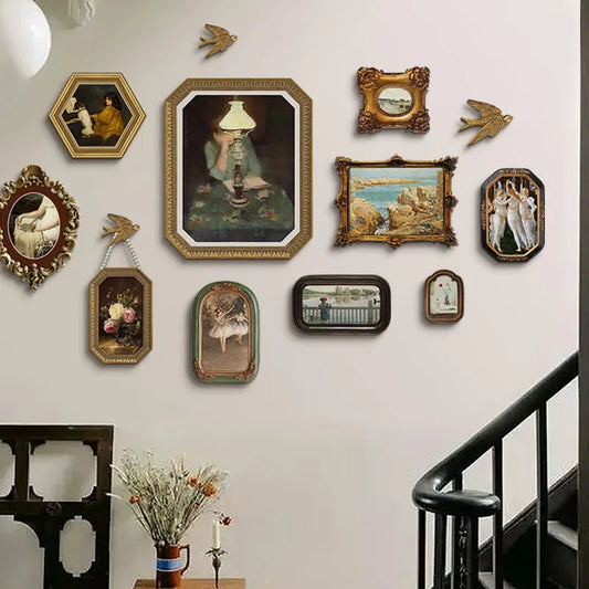 DecorBites™ Juego de cuadros decorativos vintage franceses de Cupido para la pared de la sala de estar