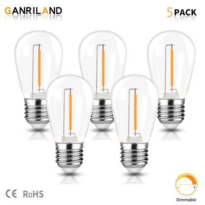 DecorBites™ Dimmable LED Filament Bulb Warm White 2700K Shatterproof Waterproof IP44