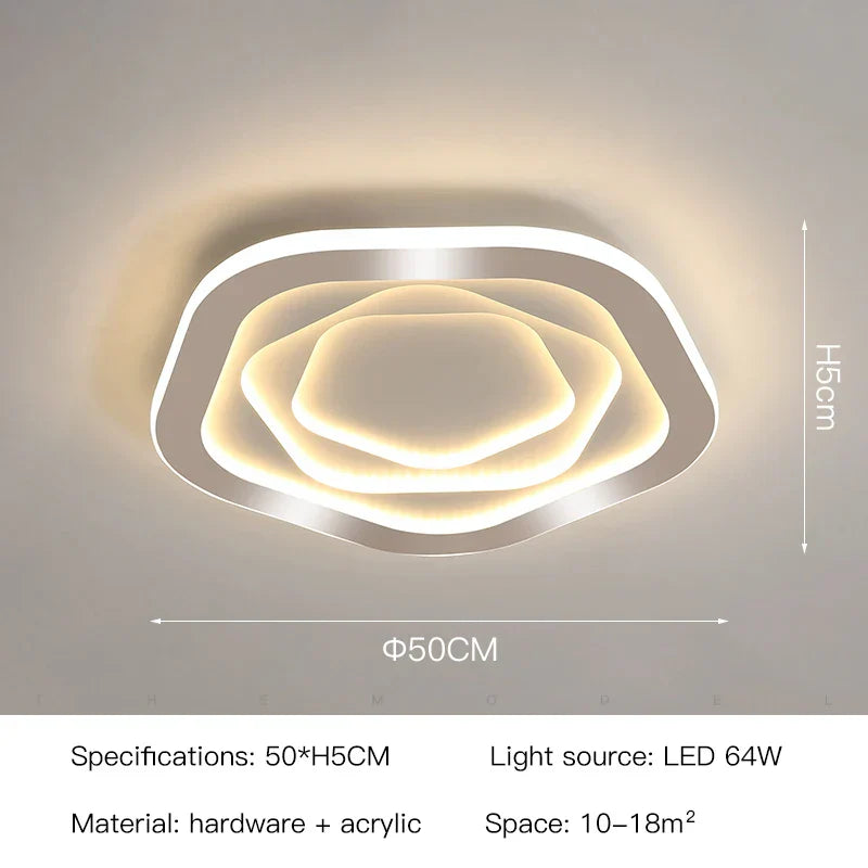 DecorBites™ Gold Luxury LED Ceiling Chandelier for Modern Living Rooms, Bedrooms, and Kitchens