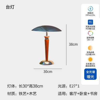 DecorBites™ Industrial Desk Lamp Medieval Style Wood/Iron LED Floor Lamp