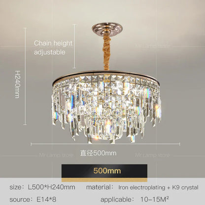 DecorBites™ Crystal LED Chandelier for Living Room, Dining & Bedroom - High-end Luxury Lighting