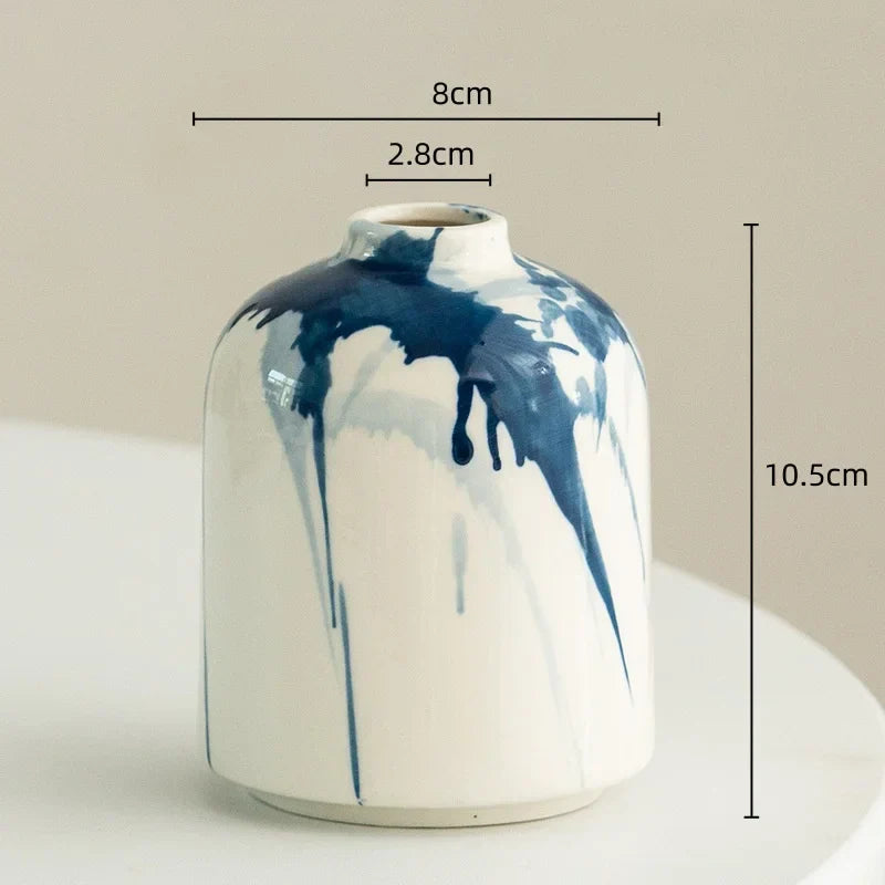 DecorBites™ Graffiti Ceramic Vase for Stylish Flower Arrangements