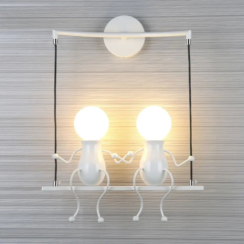 DecorBites™ Little Man LED Wall Light: Modern, Simple, Creative Design for Children's Bedroom