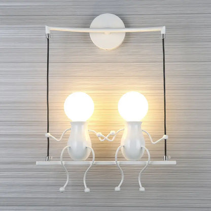 DecorBites™ Little Man LED Wall Light: Modern, Simple, Creative Design for Children's Bedroom