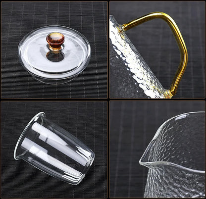 DecorBites™ Heat-Resistant Glass Teapot with Pu Erh Infuser for Tea Brewing