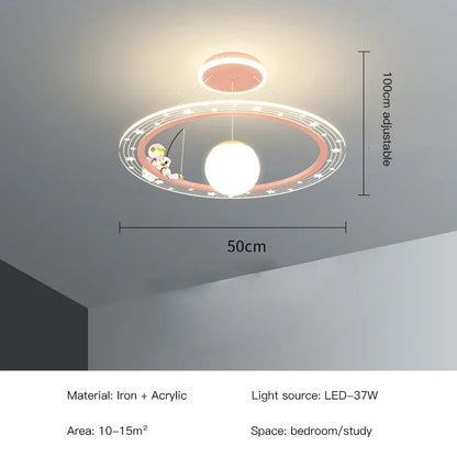DecorBites™ LED Chandelier for Boy's Room with Remote Control and Modern Design