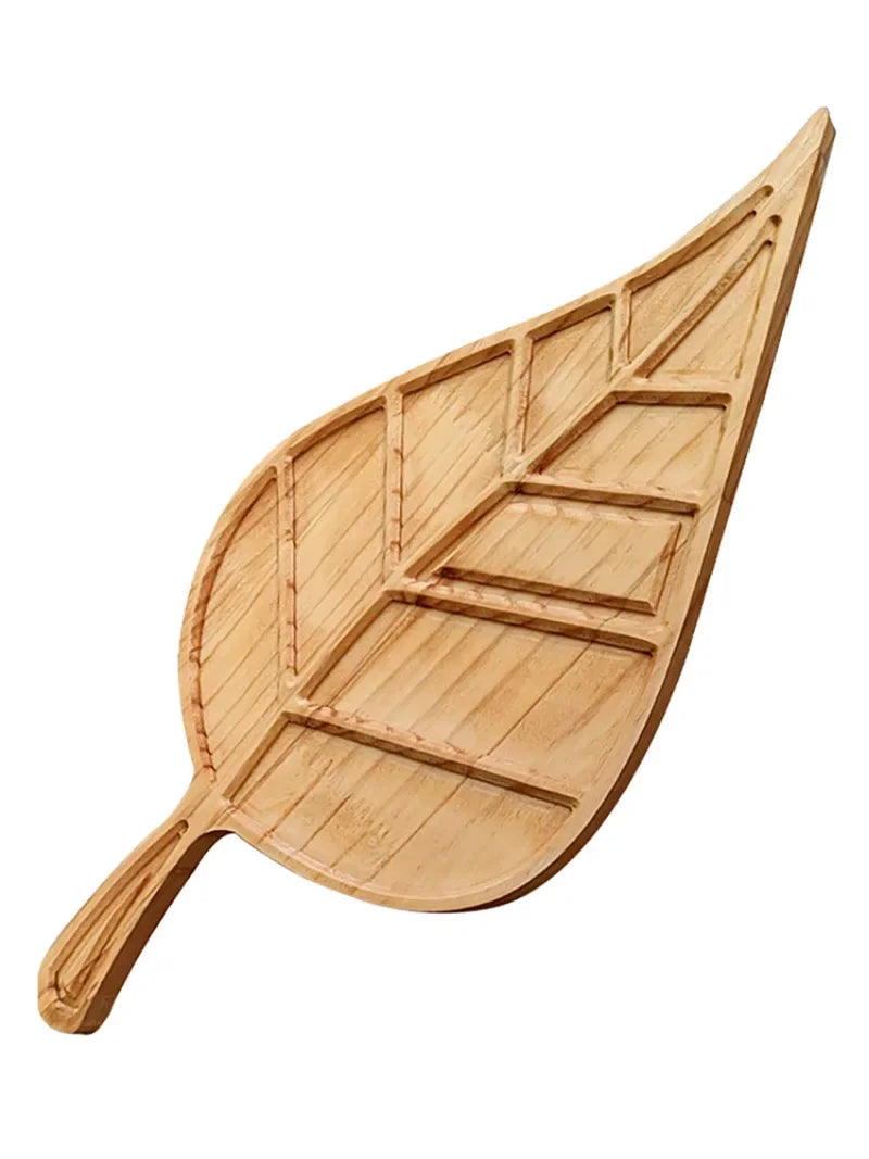 Wood Leaf Charcuterie Board