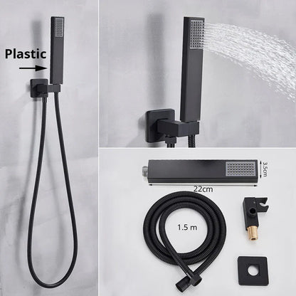 DecorBites™ Handshower Head with Stainless Steel Hose - Wall Mounted Faucet Set