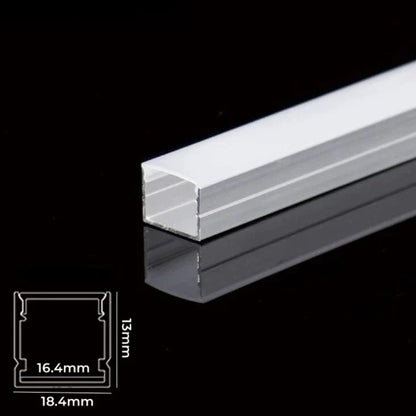 DecorBites™ LED Aluminum Profiles Corner Channel with Transparent/Milky Diffuser for Strip Lights