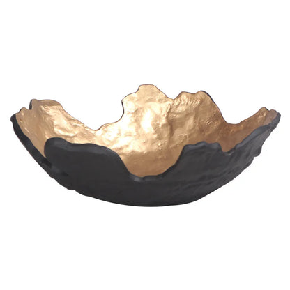 DecorBites™ Golden Resin Fruit Bowl Tray for Home Decor and Storage