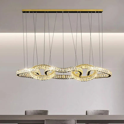 DecorBites™ Crystal Chandelier: Luxury Living Room & Dining Room Pendant Light