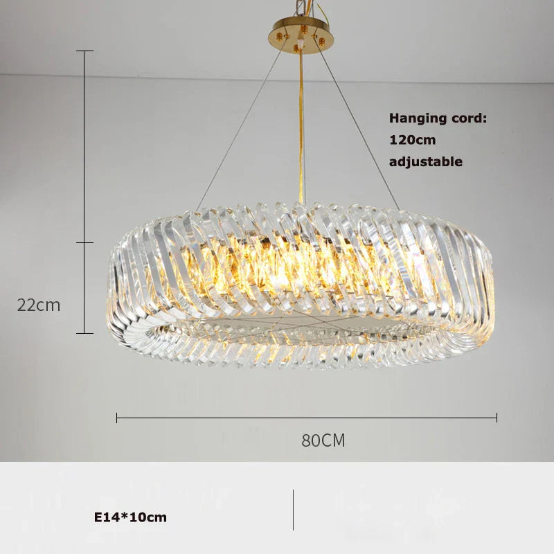 DecorBites™ Gold LED Chandelier 2025 New Trend for Living Room