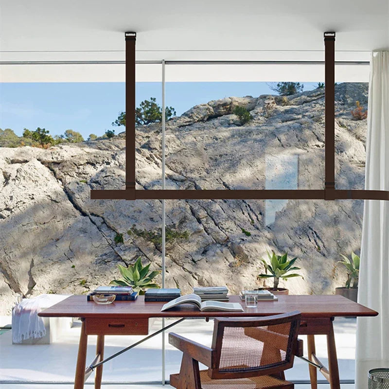 DecorBites™ Leather Belt Chandelier Pendant Light for Modern Minimalist Home Decor